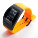 E Ink World Clock Orange Plastic Strap